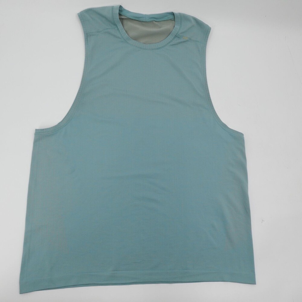 Lululemon Tank Top Mens XL Teal Sleeveless Athletic Workout Training Moisture